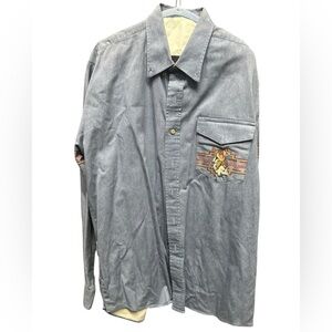LOONY TUNES WESTERN COLLECTION TAZ BUTTON DOWN SHIRT